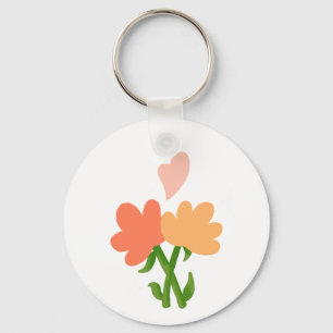 Two flowers  key ring
