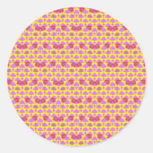 Two Flowers Roses Classic Round Sticker