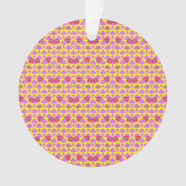 Two Flowers Roses Ornament (Front)