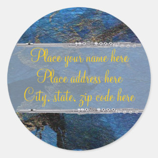 Two Flutes Return Address Classic Round Sticker