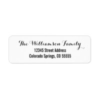 Two Fonts - Return Address Label