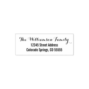 Two Fonts - Return Address Self-Inking Stamp
