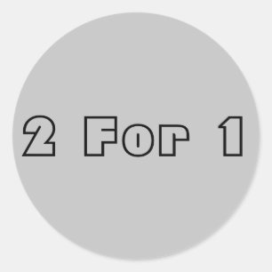 Two for One Classic Round Sticker
