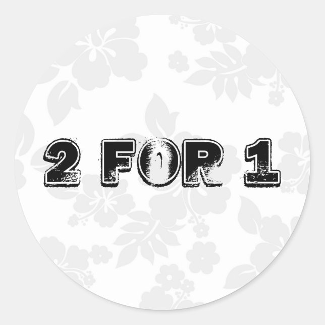 Two for One Classic Round Sticker (Front)