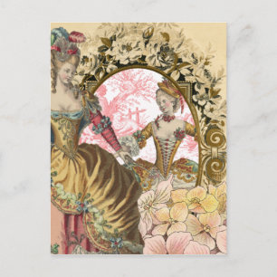 Two French Ladies and a Frame Postcard