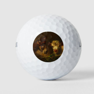 Two Friends (Donkey and Lamb) (Farm Animals) Golf Balls