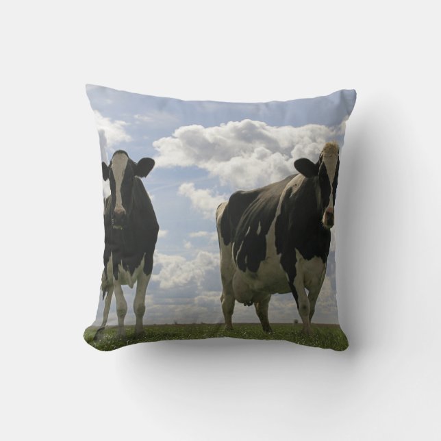 Two Friesian cows Cushion (Front)