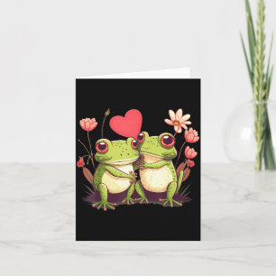 Two Frogs Valentines Day Love On Couple Frog  Card