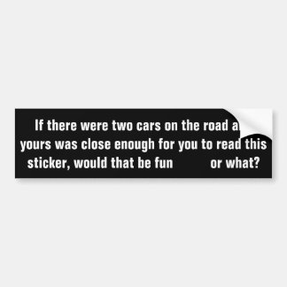 two fun cars bumper sticker