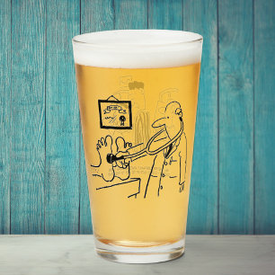 Two Funny Doctor and Patient Themed Cartoons. Glass