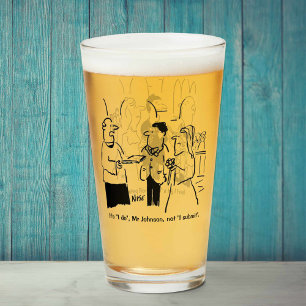 Two Funny Wedding & Marriage Cartoons on a Glass