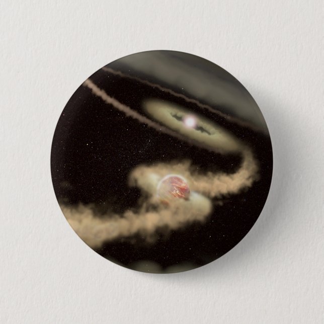 Two Gas Giant Exoplanets Orbiting A Young Star 6 Cm Round Badge (Front)