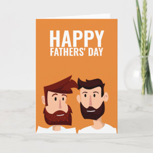 Two Gay Dads Happy Fathers Day Card