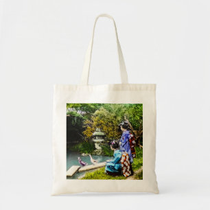 Two Geisha Watching Ducks Vintage Old Japan Tote Bag