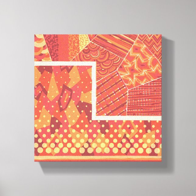 Two Geometric Shapes Compositions Art Canva Print (Front)