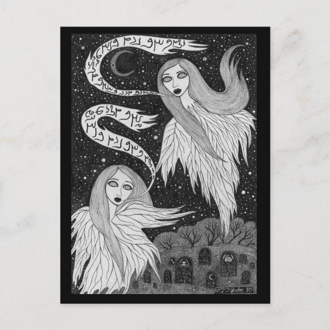 Two Ghosts Postcard (Front)