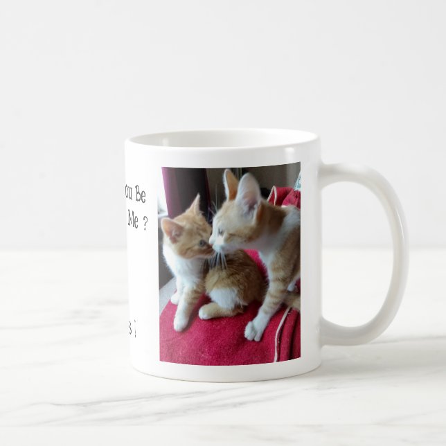 Two Ginger Cats Love , Funny Text, Customisable, Coffee Mug (Right)