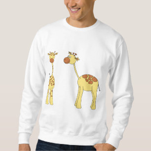 Two Giraffes. Cartoon Sweatshirt