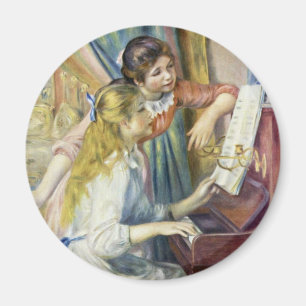 Two Girls At The Piano, By Pierre-Auguste Renoir Magnet