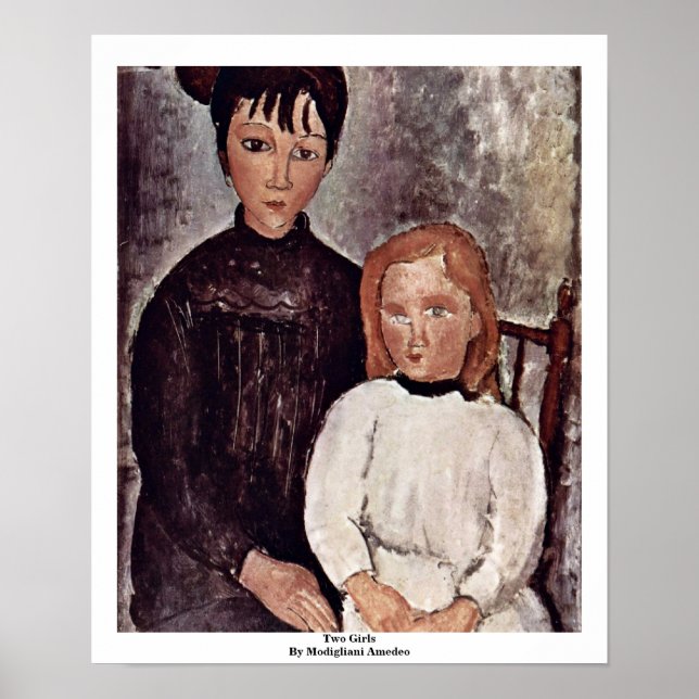 Two Girls By Modigliani Amedeo Poster (Front)