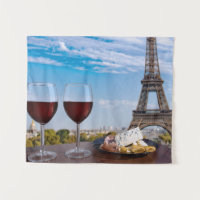 Two glasses of wine in cafe in Paris