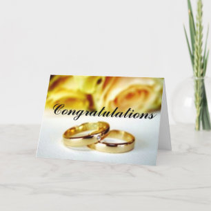 Two Gold Wedding Rings Card