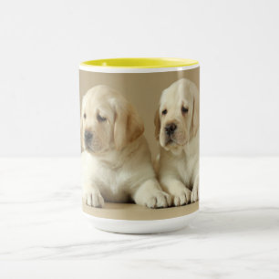 Two Golden Labrador Puppies Mug