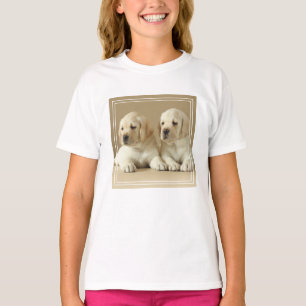 Two Golden Labrador Puppies T-Shirt