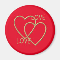 Two golden loving hearts