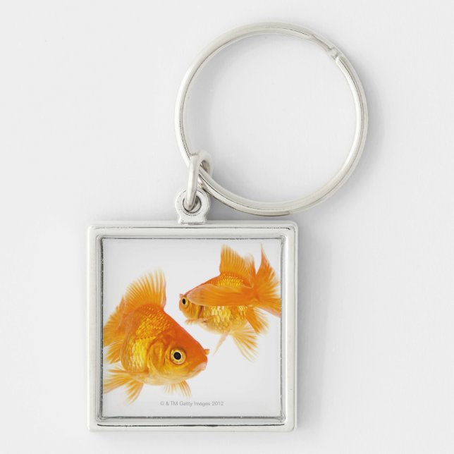 Two Goldfish Crossing Each Other Key Ring (Front)