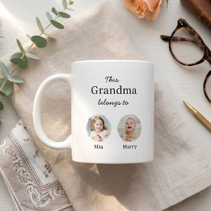 Two Grandchildren Personalised Coffee Mug