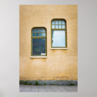 TWO GRAY FRAME GLASS WINDOWS