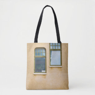 TWO GRAY FRAME GLASS WINDOWS TOTE BAG