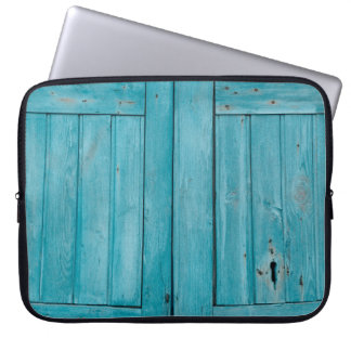 TWO GRAY WOODEN DOORS LAPTOP SLEEVE