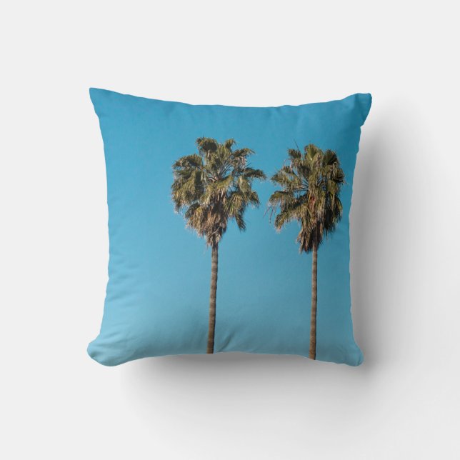 Two green coconut trees cushion (Front)