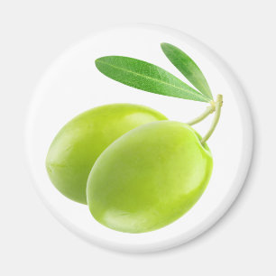 Two green olives magnet