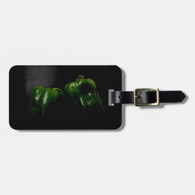 Two Green Peppers cd ltcnm Luggage Tag (Front Horizontal)