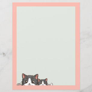 Two grey kittens Paper Sheet