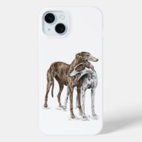 Two Greyhound Friends Dog Art