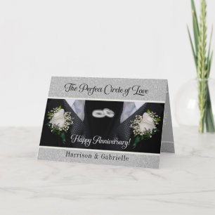 Two Grooms Anniversary Congratulations Card