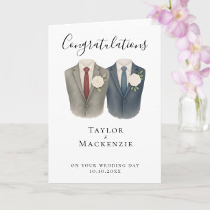 Two Grooms Congratulations on Your Wedding Day Card