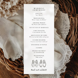 Two Grooms Dress Shoes Gay Wedding Programme