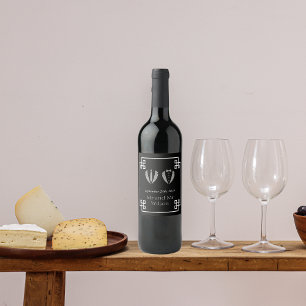 Two Grooms Gay Tuxedo Wedding  Wine Labels