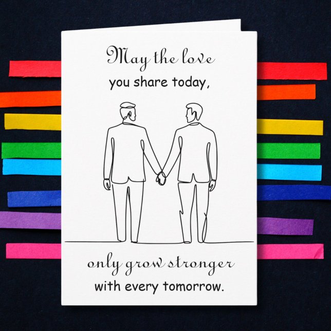 Two Grooms | LGBTQ Congratulations on your Wedding Card (Creator Uploaded)