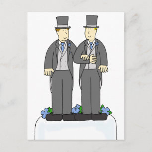 Two grooms Marriage Congratulations. Postcard