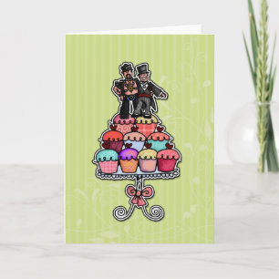 Two Grooms on Cupcakes (Leather Daddy) Card