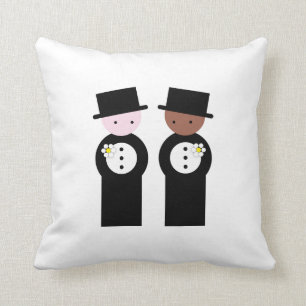 Two grooms one caucasian cushion