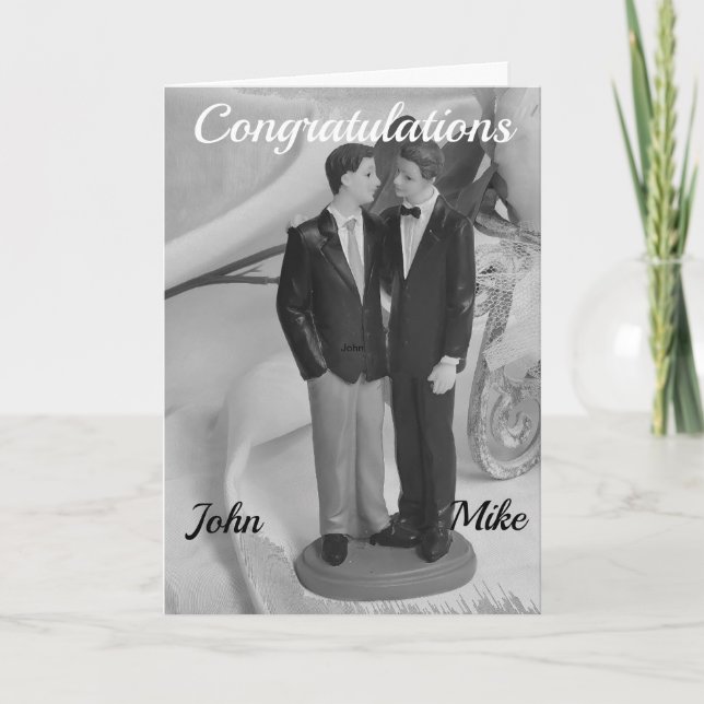 TWO GROOMS WEDDING CONGRATS CARD (Front)