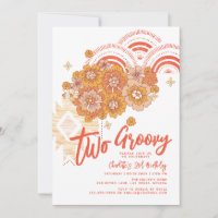 Two Groovy Boho Floral Groovy 2nd Birthday Party