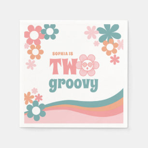 Two Groovy Girl Birthday Party Napkin